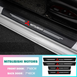 4Pcs/Set Stiker Pintu Mobil Sill Plate Karbon Fiber 3D Sticker Sill Plate Pelindung Pijakan Lantai Pintu Mobil For Toyota