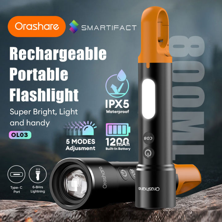 Orashare%20OL03%20Led%20Flashlight%20Type-C%20Rechargeable%20COB%20Super%20Bright%20Torch%20Emergency%20Light%20for%20Hiking%20Camping%20Night%20With%20Buckle%20-%20Image%202