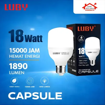 LUBY Lampu LED Capsule New Generation 18W - Bohlam LED Kapsul 18 Watt Cahaya Putih 6500K