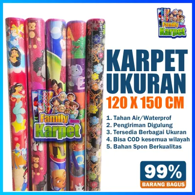Karpet Bolak Balik Tebal Ukuran 120x180cm / Tikar Foam Empuk Tahan Air Karpet dua sisi