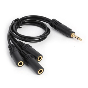 Headphone Splitter 3.5mm Extension Cable Sound 3.5mm 3 Port 3.5mm Microphones Spliter PVC Adapter
