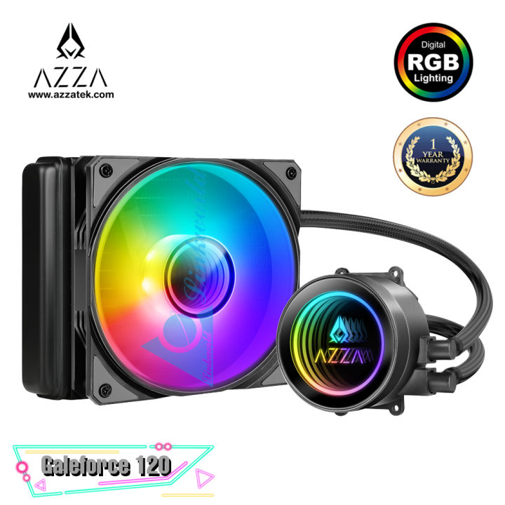 AZZA GALEFORCE ARGB CPU Liquid Cooler LCAZ120CARGB Lazada.co.th
