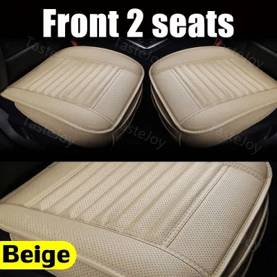 [SG stock] Universal 5-Seater Car Seat Cushions Breathable Perforated Leather Auto Seat Pads Anti-slip Shock Absorbing Car Interior Accessories