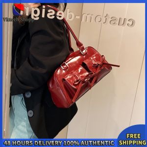 Vktech Casual Women Shoulder Bag with Bow PU Leather Crossbody Bag for Daily Outings and Work Commuting