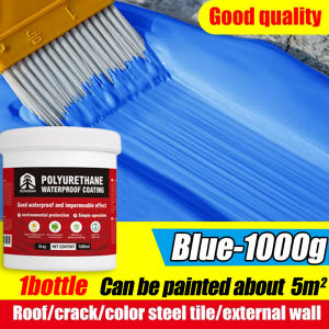【Free Brush】Polyurethane Waterproof Coating PU Coating Waterproof Sealant Glue Waterproof Paint Flexible Rubber Glue Repair Crack Roof Wall For Cement Concrete Metal