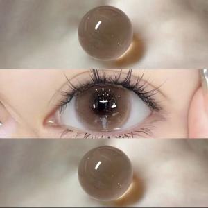 (COD) 2-pack ZILGIRL Brown Contact Natural Light Contact Series 14.0 mm