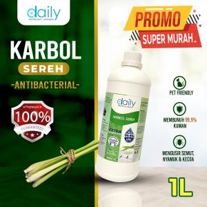 KARBOL SEREH PREMIUM EXTRA DISINFEKTAN 1LTR DAILY CITRONELLA OIL SEREH