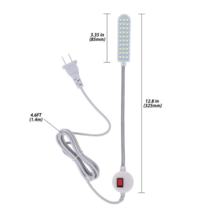30LED Sewing Machine Light Magnetic Base Flexible Gooseneck LED Work Lamp Portable Workshop Craft Repair Light