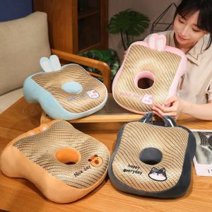 YOUSHI TOP Có thể đảo ngược Gối ngủ mùa hè Thoáng khí rỗng Thảm mát Gối nhồi bông văn phòng Nhẹ Bị nhồi Gối cổ động vật dễ thương Văn phòng