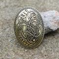 Scandinavian Shield Brooches Wolf Totems Lapel Pin Clothes Fasteners for Shawl Scarf Pin Fashionable Lapel Pin Jewelry. 