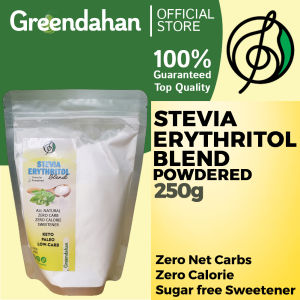 Greendahan Stevia Blend (with Erythritol) Powdered 2x sugar Sweetness 250g  - Keto Friendly Sweetener NO MALTODEXTRIN