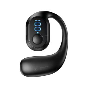 Wireless Bluetooth 5.3 Headset Single Ear Hook Long Battery Life Business Sports Headset With Microphone Waterproof Digital Display