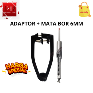 ADAPTOR MESIN BOR BOBOK KAYU + MATA BOR CHISEL MORTISING