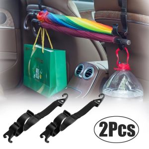 2Pcs Car Umbrella Storage Hooks Car Seat Back Hook Adjustable Holder Multifunctional Auto Interior Organizer