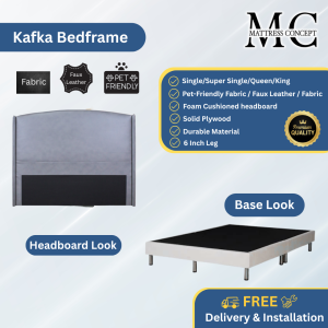 Mattress Concept Kafka Divan Bedframe Pet Friendly Fabric/Faux Leather/Fabric All Size Available