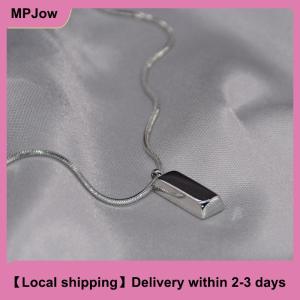 【Local shipping】 Creative Men Necklace Cool Geometric Necklace Titanium Clavicle Chain Boyfriend Gift Color Bricks Punk Couple Necklace