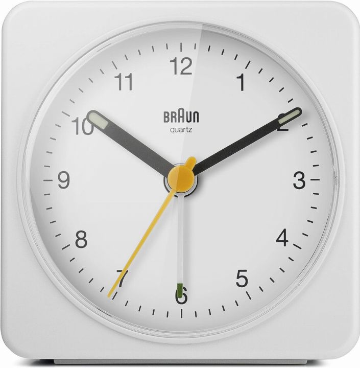 Braun Classic Analogue Alarm Clock with Snooze and Light, Quiet Quartz