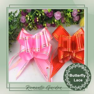 10pcs Gift Ribbon Wrap Flower Bow Wedding Gift Packaging Box Butterfly Lace