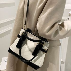 2025 NEW ARRIVAL stylish minimalist classic canvas leather handbag sling shoulder crossbody bag