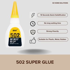 [READY STOCK] 502 Super Glue | Strong Fast Dry Adhesive for Plastic Metal Rubber