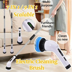 7 IN 1 / 9 IN 1 Multifunctional Electric Cleaning Brush 2 Speeds Extendable Handle Rechargeable