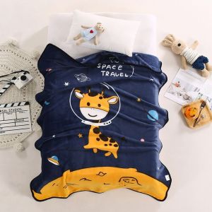 Selimut Bulu Import Anak Premium Motif 100x140cm - Bahan Import Wool - Tahan Noda dan Menyerap Kelembaban Sedikit