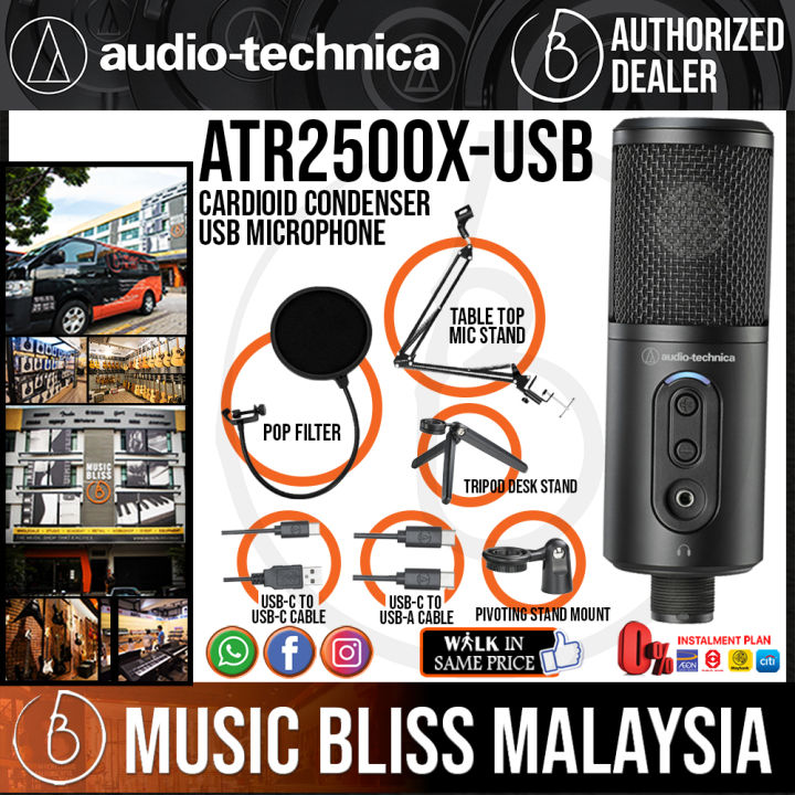 [READY STOCK] Audio Technica ATR2500x-USB Cardioid Condenser USB ...