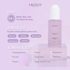 LACOCO 5% BAKUCHIOL ESSENCE 30 ML | Mencegah Penuaan Dini Perawatan Jerawat Mencerahkan Menghidrasi