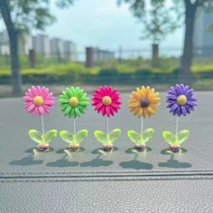 Smart Sensing Sunflower Bobblehead Car Dashboard Ornament – Stress Relief Swinging Interior Decoration Universal Fit – For Auto Office Desk Gift
