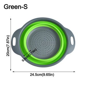 SPARAK Thiết bị xả nước Rổ lọc gấp gọn Silicone Đa chức năng Rổ lọc có thể thu gọn Tiết kiệm không gian Loại dùng cho thực phẩm Rổ lọc có thể gấp gọn Sử dụng trong nhà bếp