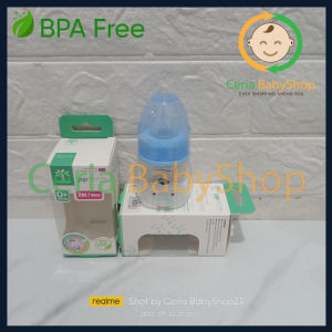 Botol Susu Bayi Minitree Model Wajah Bentuk Dot Bulat Regular Neck 60ml Untuk Usia Bayi 0 Bulan New Born- Aneka Warna Biru Hijau Ungu Pink Orange - Bahan PP Berkualitas Sudah BPA Free Accessories Minum Bottle