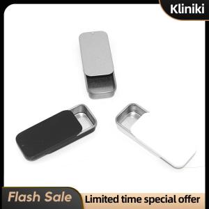 [Kliniki] Metal Rectangular Empty Mini Tin Box Tinplate Push Candy Cases Storage Box