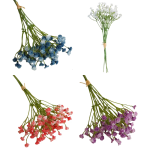 25Pcs Faux Gypsophila Wedding Bouquets Home Garden Decoration Realistic Touch PVC Flower Weather Resistant Low Maintenance Decors