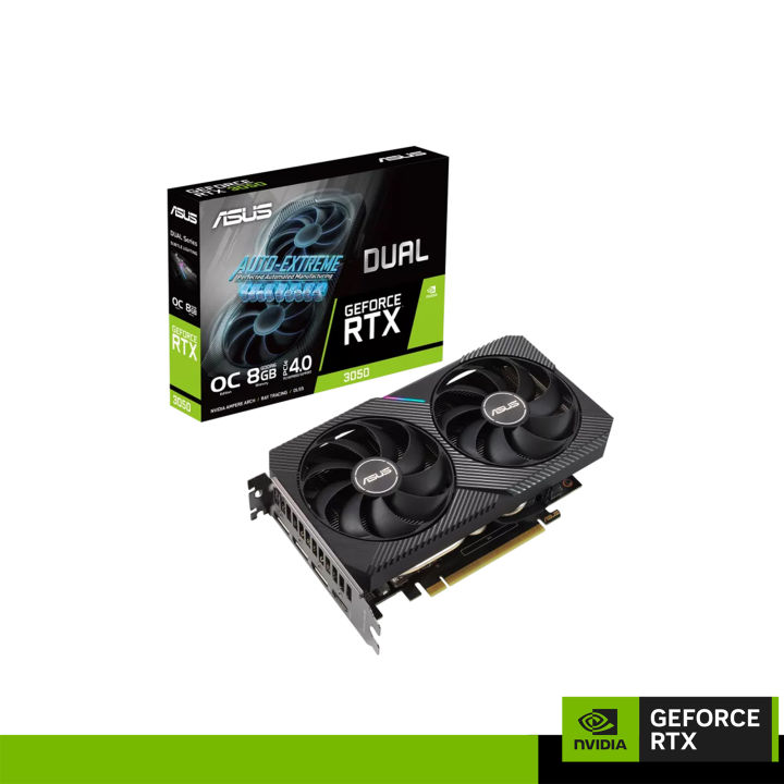 ASUS NVIDIA® GeForce® RTX™3050 DUAL OC Edition V2 (DUAL-RTX3050-O8G-V2) 8GB GDDR6 128BIT | PCI Express 4.0 | DP/HDMI/DVI | Computer Desktop PC Video Card | Dual Fan Graphics Card