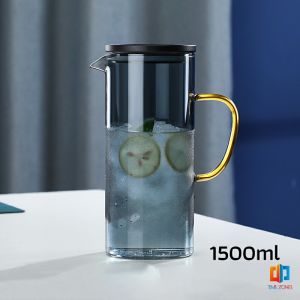 Time Zones ถ้วยแก้วน้ำ เยือกน้ำแก้วมีฝาพลาสติก kettle water cup