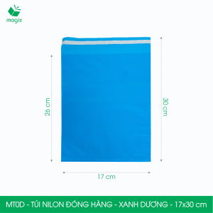 MT0D - 17x30 cm - 100 túi nilon đóng hàng niêm phong túi gói hàng túi niêm phong - Xanh dương