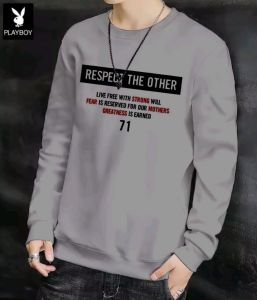 Bisa COD Sweater Keren Kaos Pria Distro Crewneck Trendy Sweatshirt Elegan Respect The Other Kekinian