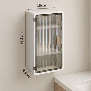 Wall Mounted Tissue Box Holder Premium Tissue Storage Organizer with Elegant Design Space-Saving Wall Mount Dispenser for Bathroom Kitchen & Home