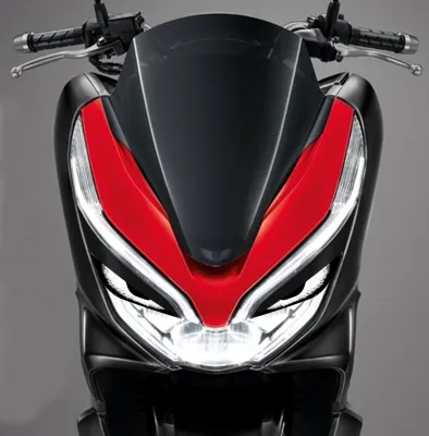 สติ๊กเกอร์ เขียวกุด แบบดุดัน โปร่งแสง แสงไฟทะลุได้ ตกแต่งไฟหน้า PCX (คุณภาพสูง) มอเตอร์ไซค์