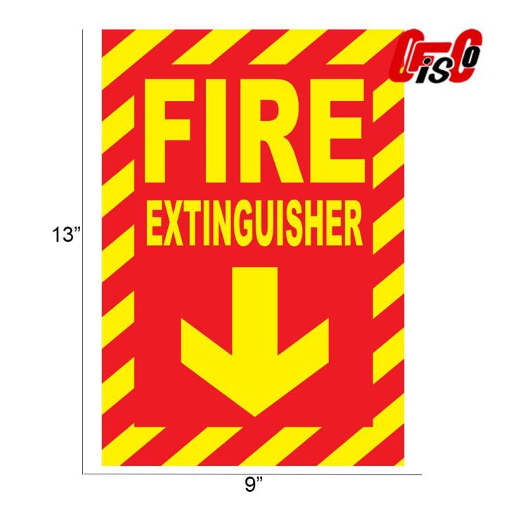 Reflective And Glow In The Dark Fire Extinguisher Reflective Sticker Sign Signage Lazada Ph 8122