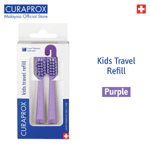 Curaprox Kids Travel Set Brush Head Refill Purple 2 pcs