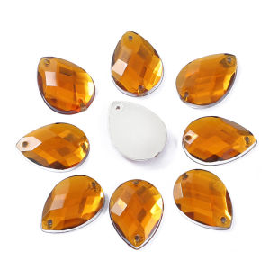 50 Chiếc Kim Cương Giả Pha Lê Acrylic Hình Giọt Nước 13X18Mm Kim Cương Giả May Trên Đá Đáy Phẳng Chất Lượng Cao Kim Cương Giả May Trên Vải May Mặc