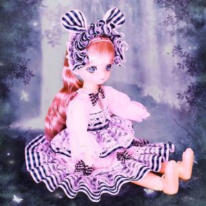 SI958 กับเสื้อผ้า ตุ๊กตา BJD 32ซม. แต่งตัวขึ้น ข้อต่อโค้งมน ตุ๊กตาบานพับ ดีไอวาย ตา3D ตุ๊กตา BJD 1/6 ของขวัญสำหรับเด็กผู้หญิง