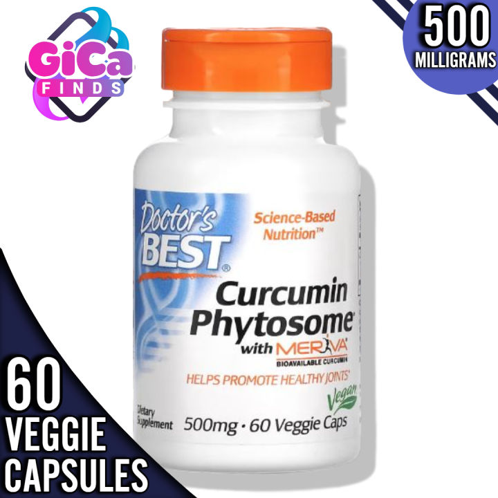 Curcumin Merida Doctor's Best, Curcumin Phytosome with Meriva, 500 mg, 60 Veggie Caps ...