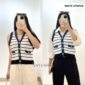 6143 Delisha Knit Vest Top Atasan Wanita Kasual Korean Style