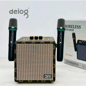 Loa Karaoke Bluetooth Qixi SK-2096 âm thanh mạnh mẽ bass ấm 2 micro không dây pin lâu kết nối ổn định
