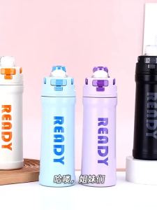 [SG Stock]Sports Thermos Bottle 316 Water Bottle 550ml Leak Proof Insulated Portable Water Cup 运动水杯