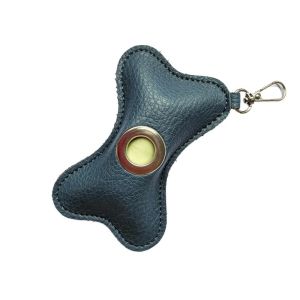 OUTOPEN Bone Shaped Dog Poop Bag Dispenser PU Leather Creative Pet Poop Clean Bag Holder for Leash and Belt Waterproof Pet Waste Bag Carrier Outdoor Carriers