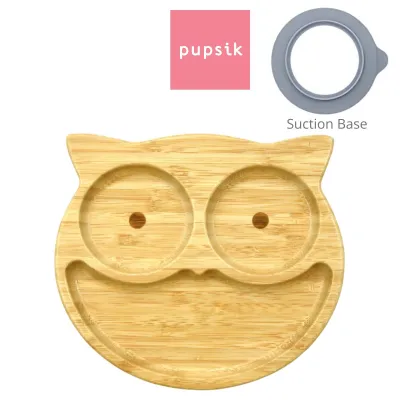 Biomom Bamboo Suction Plate - Owl (Tradewinds)