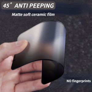 For iPhone 15 Pro Max 14 13 12 11 Pro Max Mini Plus X XR XS Max 6 6s 7 8 Plus Matte Privacy Flexible Ceramics Tempered Glass Screen Protector